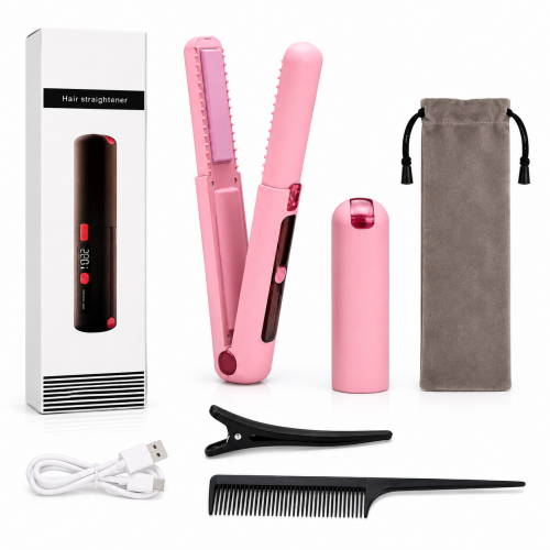 MINI PLANCHA PARA CABELLO RECARGABLE